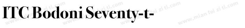 ITC Bodoni Seventy-t字体转换